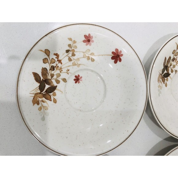 NORITAKE VERSATONE OUTLOOK CHINA B305W10 4 TEA CUPS & SAUCERS - Picture 10 of 16